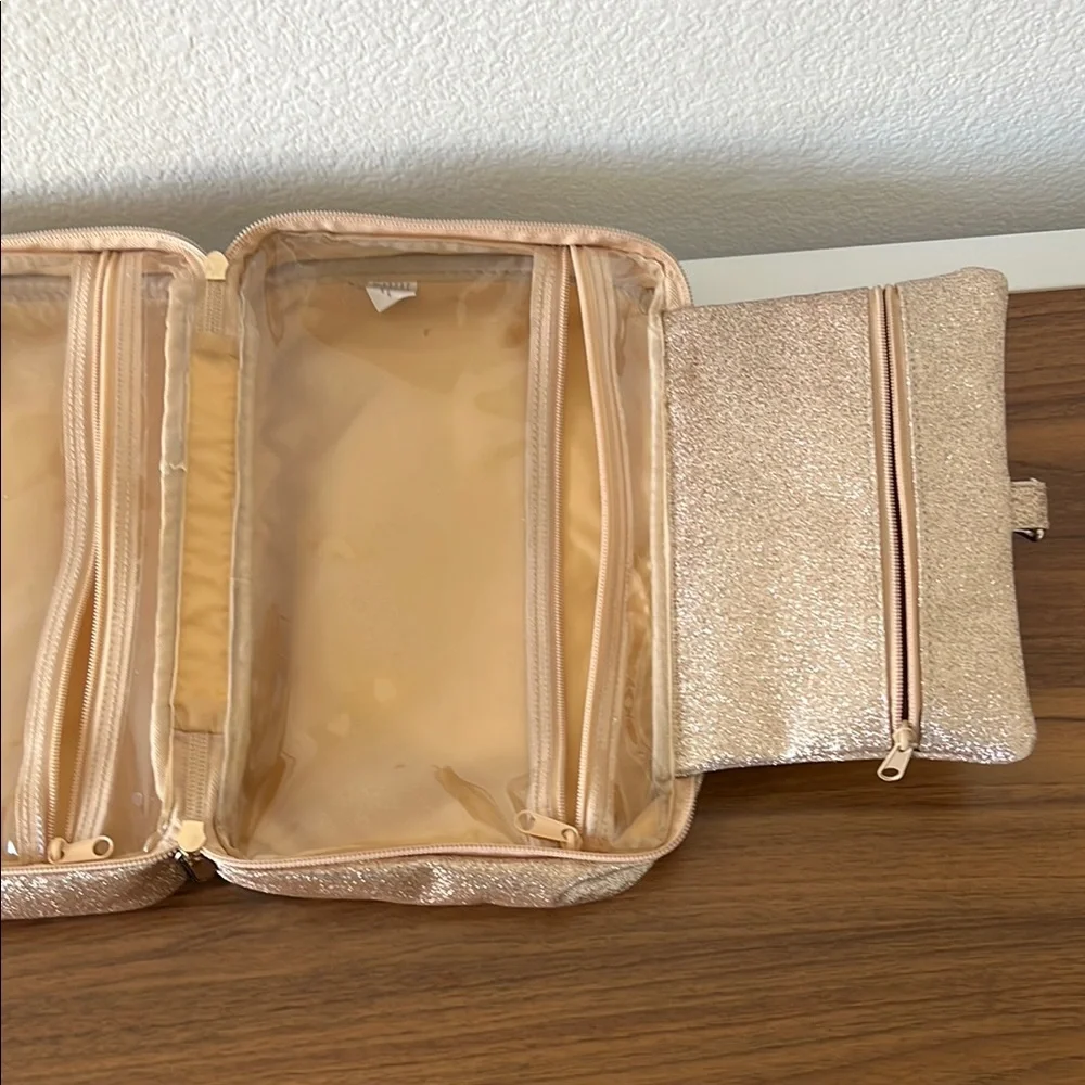 Tender Love + Carry Gold Cosmetic Bag with Shimmer Finish - Picture 4 of 7